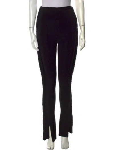 Pre-owned Norma Kamali Straight Leg Pants In Black