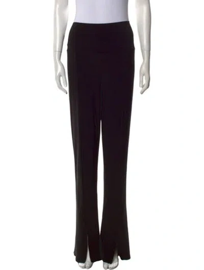 Pre-owned Norma Kamali Straight Leg Pants In Black