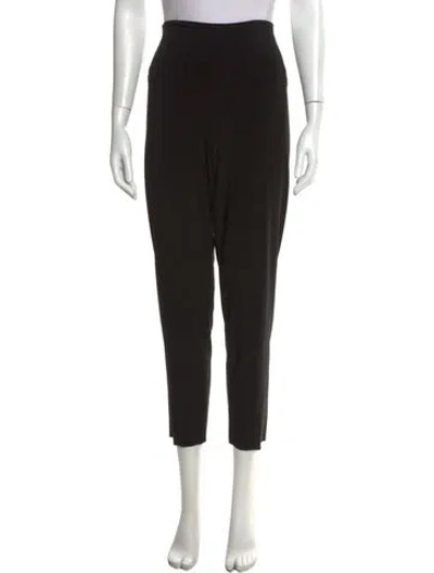 Pre-owned Norma Kamali Straight Leg Pants In Black
