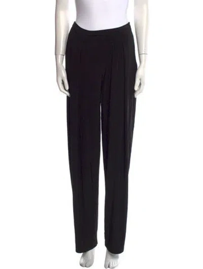 Pre-owned Norma Kamali Straight Leg Pants In Black