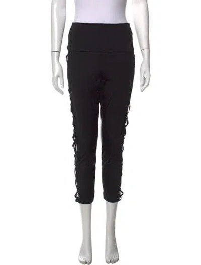 Pre-owned Norma Kamali Straight Leg Pants In Black