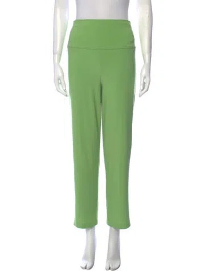 Pre-owned Norma Kamali Straight Leg Pants In Green