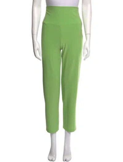 Pre-owned Norma Kamali Straight Leg Pants In Green