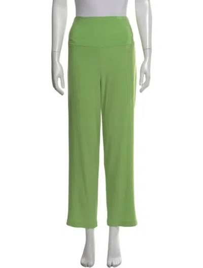 Pre-owned Norma Kamali Straight Leg Pants In Green