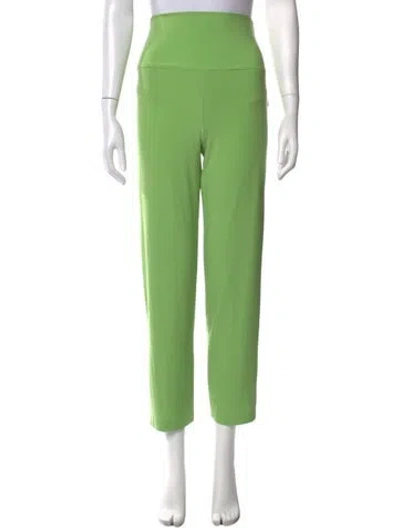 Pre-owned Norma Kamali Straight Leg Pants In Green