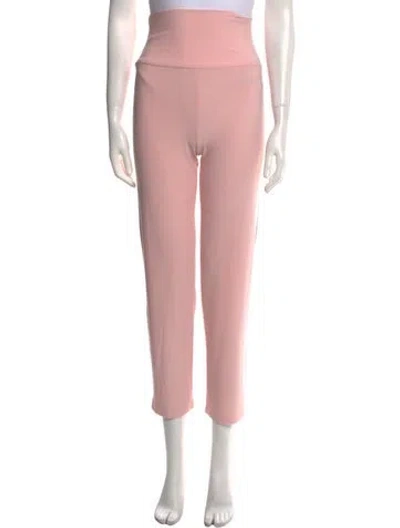 Pre-owned Norma Kamali Straight Leg Pants In Pink