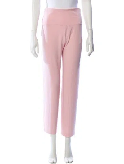 Pre-owned Norma Kamali Straight Leg Pants In Pink