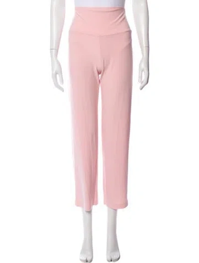 Pre-owned Norma Kamali Straight Leg Pants In Pink