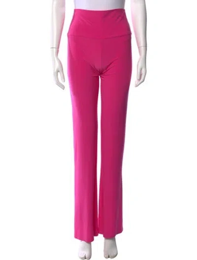 Pre-owned Norma Kamali Straight Leg Pants In Pink