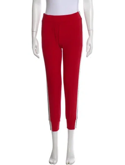 Pre-owned Norma Kamali Straight Leg Pants In Red