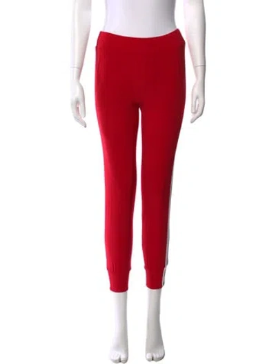 Pre-owned Norma Kamali Straight Leg Pants In Red