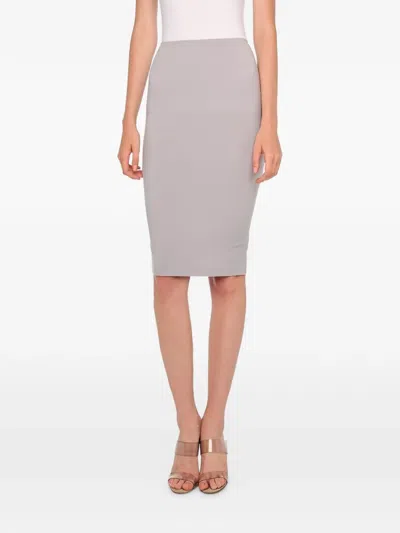 Norma Kamali Straight Skirt In Gray