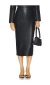 Norma Kamali Straight Skirt To Midcalf In Black
