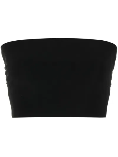 Norma Kamali Bandeau Cropped Top In Black