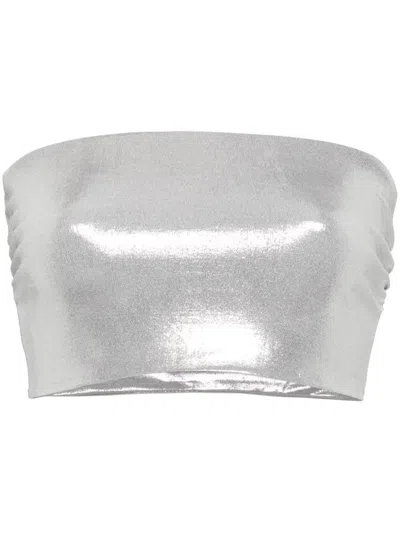 Norma Kamali Strapless Cropped Top