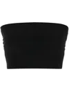 Norma Kamali Strapless Cropped Top In Black