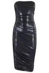Norma Kamali Diana Strapless Dress In True Navy