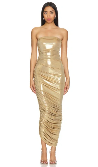 Norma Kamali Strapless Diana Gown In Brown
