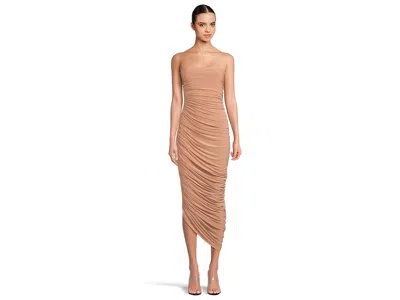 Norma Kamali Diana Strapless Gown In Neutral
