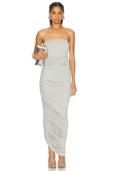 Norma Kamali Strapless Diana Gown In 灰色