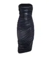 Norma Kamali Diana Strapless Dress In Blue