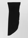 Norma Kamali Strapless Draped Mini Dress With Asymmetric Hem