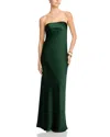 Norma Kamali Strapless Gown In Green
