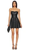 Norma Kamali Strapless Grace Mini Dress In 黑色