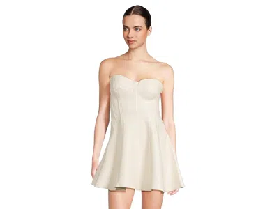 Norma Kamali Strapless Grace Mini Dress In White