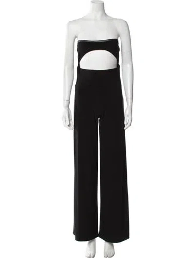 Pre-owned Norma Kamali Strapless Jumpsuit In Black