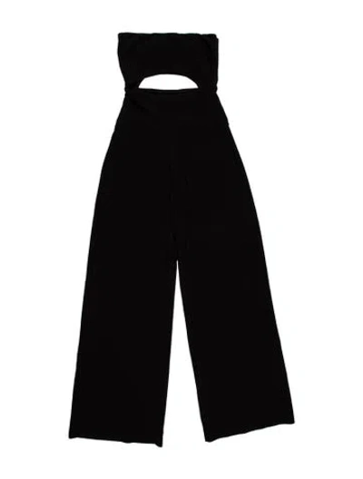 Pre-owned Norma Kamali Strapless Jumpsuit In Black