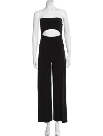 Pre-owned Norma Kamali Strapless Jumpsuit In Black