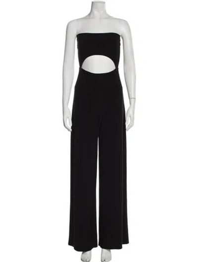 Pre-owned Norma Kamali Strapless Jumpsuit In Black