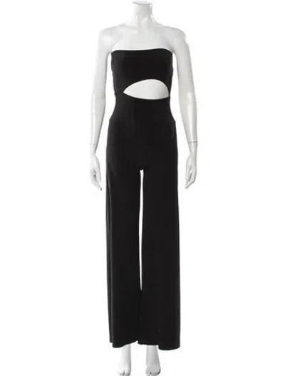 Pre-owned Norma Kamali Strapless Jumpsuit In Black