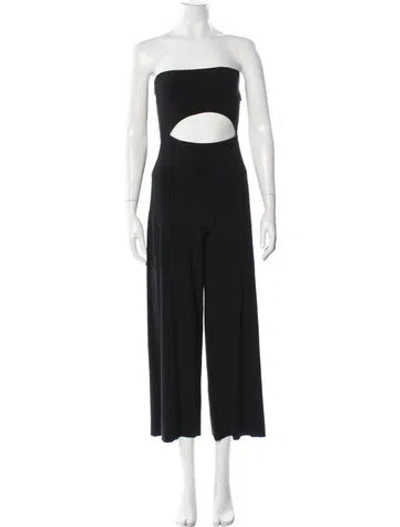 Pre-owned Norma Kamali Strapless Jumpsuit In Black