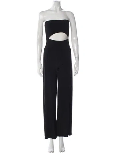 Pre-owned Norma Kamali Strapless Jumpsuit In Black