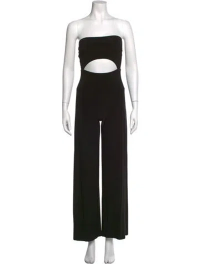 Pre-owned Norma Kamali Strapless Jumpsuit In Black