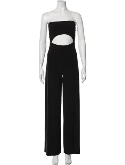 Pre-owned Norma Kamali Strapless Jumpsuit In Black