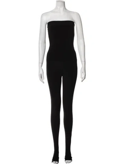 Pre-owned Norma Kamali Strapless Jumpsuit In Black