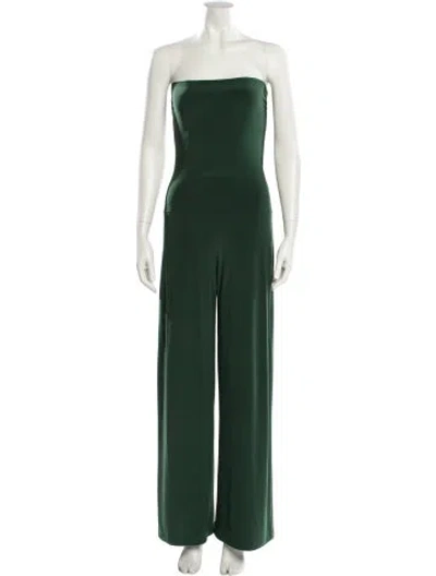 Pre-owned Norma Kamali Strapless Jumpsuit In Green
