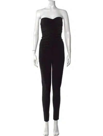 Pre-owned Norma Kamali Strapless Jumpsuit W/ Tags In Black