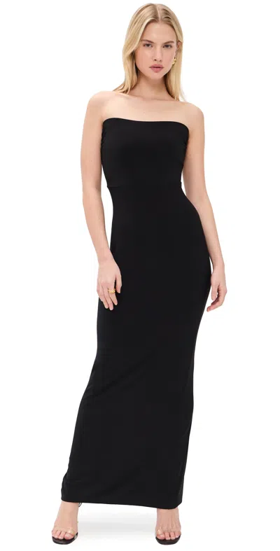 Norma Kamali Strapless Long Dress Black