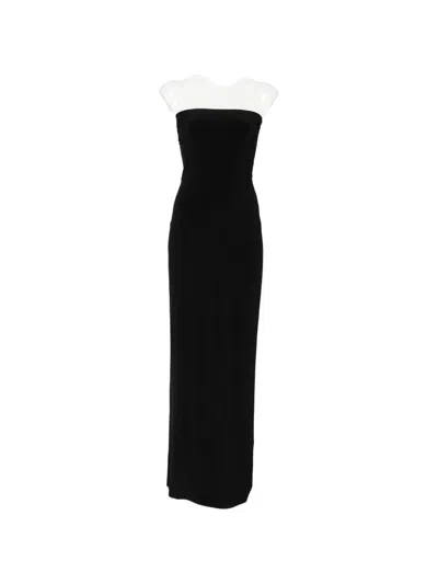 Norma Kamali Strapless Long Dress In Black