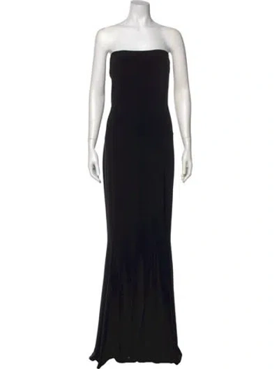 Pre-owned Norma Kamali Strapless Long Dress In Black