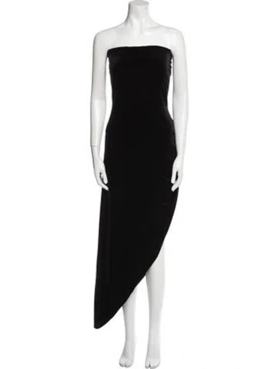 Pre-owned Norma Kamali Strapless Long Dress In Black