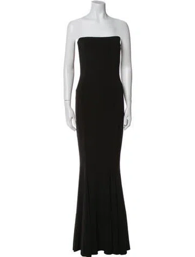 Pre-owned Norma Kamali Strapless Long Dress In Black