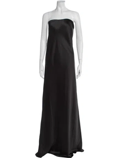 Pre-owned Norma Kamali Strapless Long Dress In Black