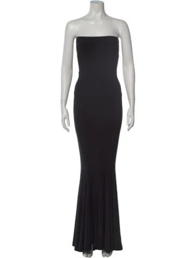 Pre-owned Norma Kamali Strapless Long Dress In Black