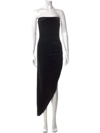 Pre-owned Norma Kamali Strapless Long Dress In Black