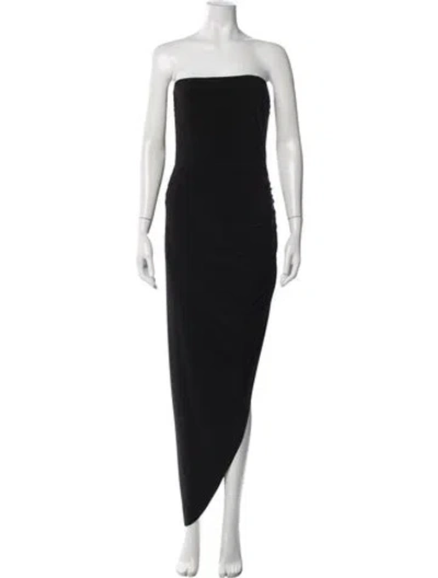 Pre-owned Norma Kamali Strapless Long Dress In Black